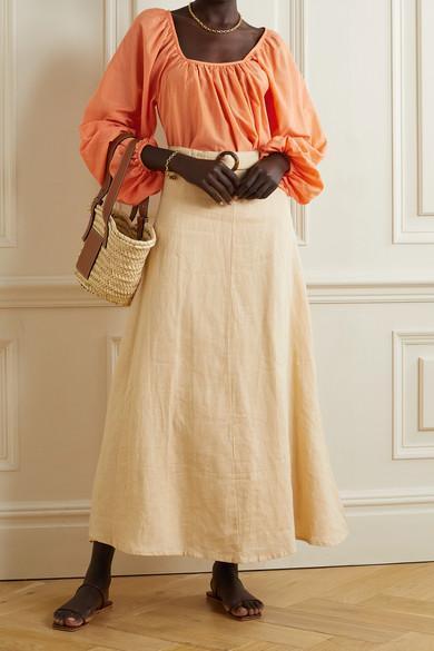 LOEWE Basket Small Bag In Palm Leaf With Leather Handles In Neutral