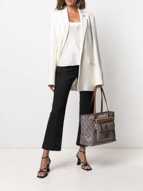 PT01 Cropped Flared Tailored Trousers In Black