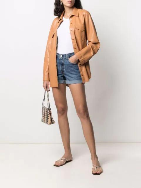 LEVI'S Womens Broken Midnight No Dx 501 High-rise Stretch-denim Shorts