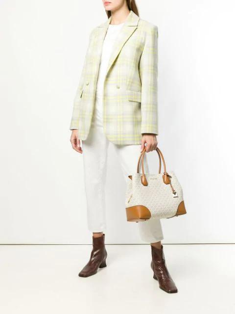 MARC JACOBS Black Calf Leather Bos Taurus Handbag In Yellow