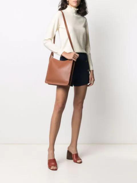 LONGCHAMP Le Foulonn Trapped Large Crossbody Bag In Braun