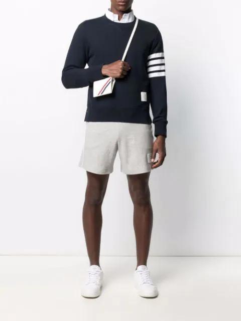 THOM BROWNE Classic Crewneck In Blue