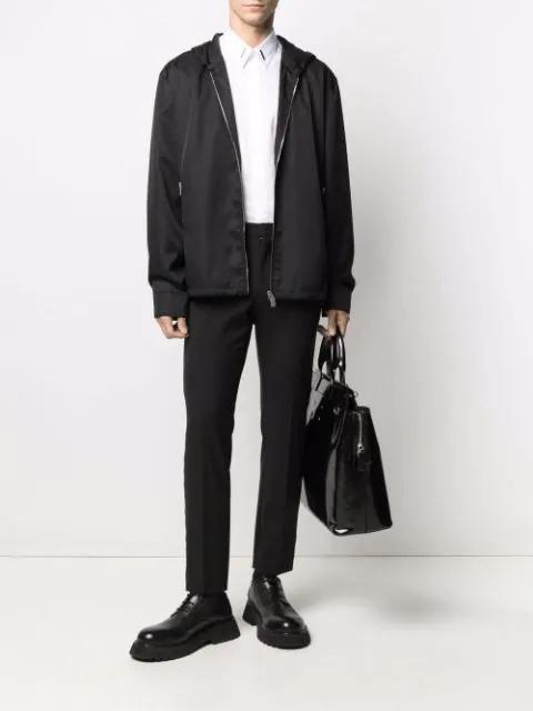 GIVENCHY Black Windbreaker In 4g Jacquard Nylon