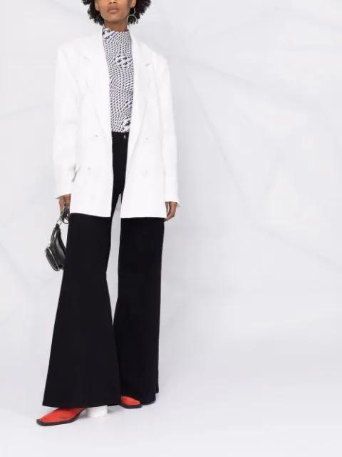 FRAME Le Slim Palazzo Wide Leg Jeans In Black