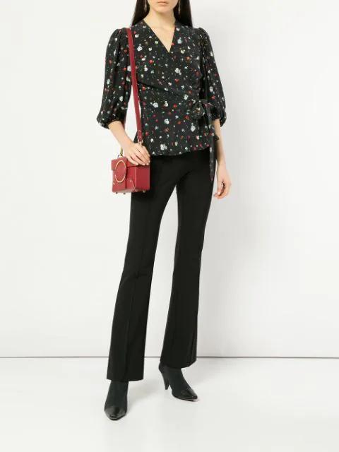 VERONICA BEARD Hibiscus Black Stretch-twill Trousers