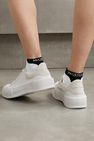 ALEXANDER MCQUEEN Black The Curve Small Leather Cross Body Bag