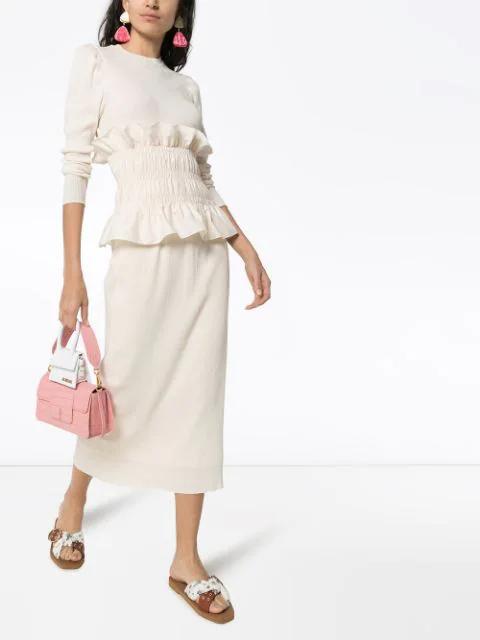 JACQUEMUS Women's Le Chiquito Moyen Leather Bag In White