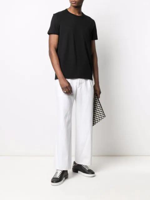 TOM FORD Black Stretch Cotton V-neck T-shirt