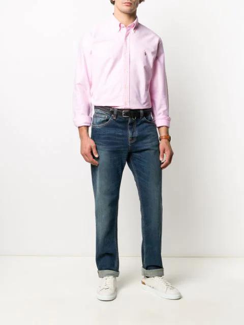 POLO RALPH LAUREN Slim-fit Cotton Oxford Shirt In Pink