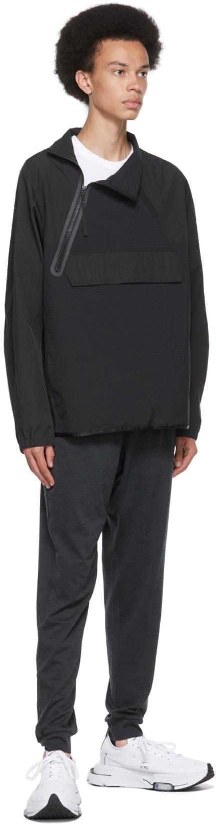 NIKE Grey Yoga Dri-fit Lounge Pants In Off Noir/black/grey