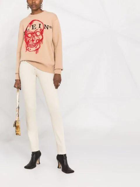 PHILIPP PLEIN Denim Slim Fit Jeggings Iconic Plein In Multi