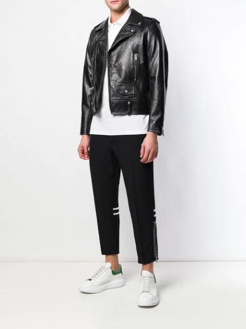 SAINT LAURENT Monogram Polo Shirt In White