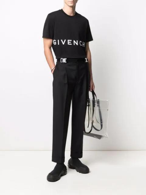 GIVENCHY 4g Logo Print T-shirt In Black