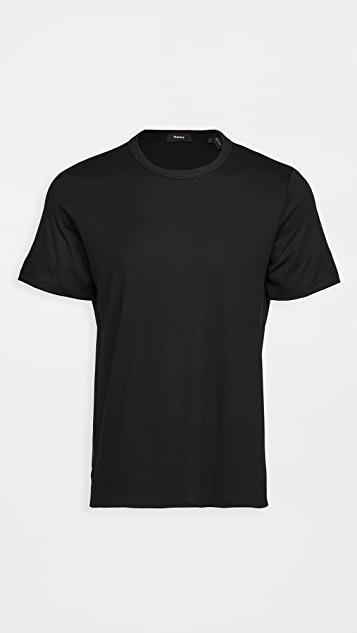 THEORY Cotton Luxe S/s T-shirt In Black