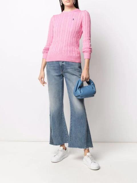 POLO RALPH LAUREN Maglia In Cotone A Trecce In Pink