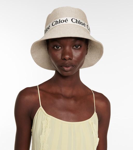 CHLOÉ Woody Canvas Platform Espadrille Sandals In White