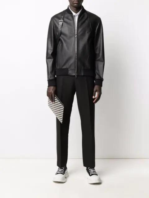 NEIL BARRETT Patchwork Stripe-pattern Shirt In White