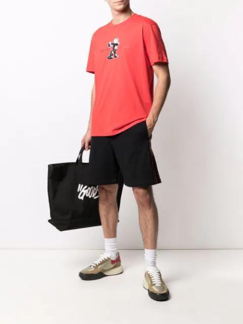 ALEXANDER MCQUEEN Black Jersey Bermuda Shorts With Side Logo