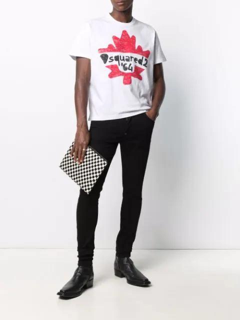 DSQUARED2 Cotton Cargo Trouser With Logo Patch In Black