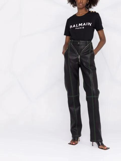 BALMAIN Women T-shirt With Print In Black
