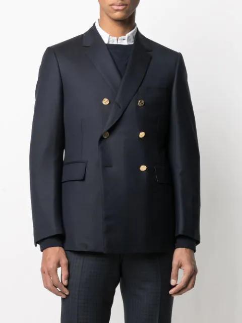 THOM BROWNE Classic Crewneck In Blue