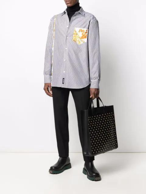 VERSACE 40mm Leather Belt In Kvo41-black-ver