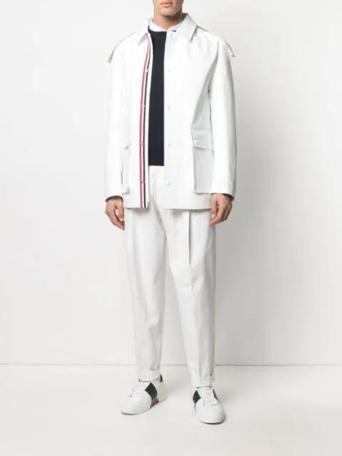 THOM BROWNE Classic Crewneck In Blue