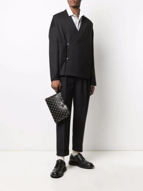 NEIL BARRETT Patchwork Stripe-pattern Shirt In White