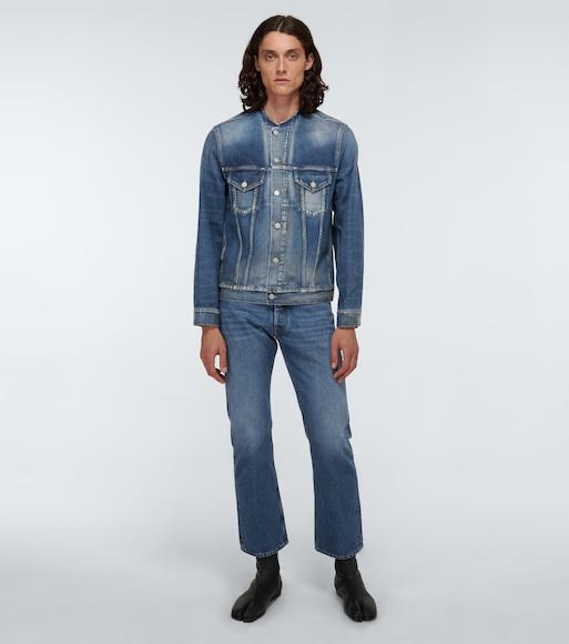 MAISON MARGIELA Black Tabi Leather Ankle Boots In Green