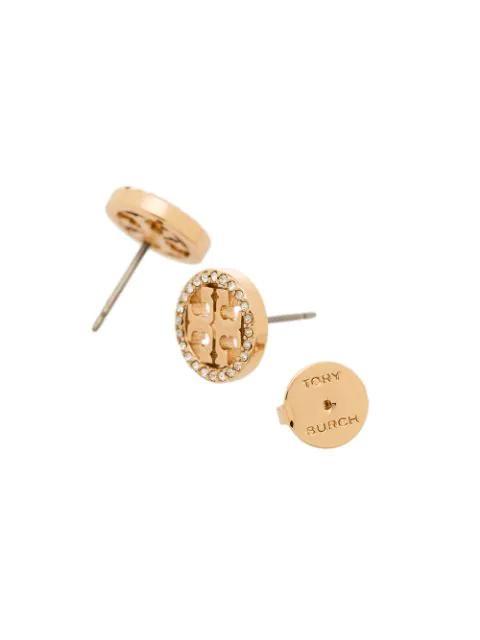 TORY BURCH Miller Pavé Stud Earrings In Gold