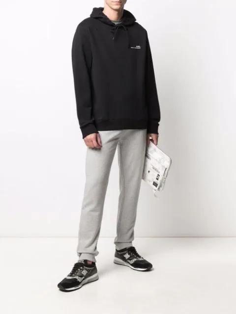 APC A.p.c. Hoodie Standard Rue Madame Gots In Black