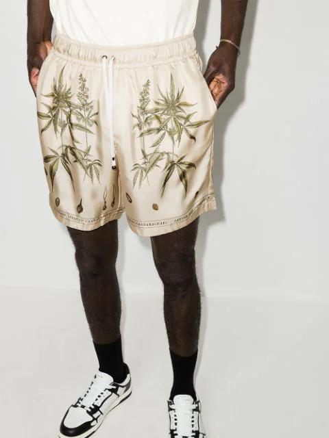 AMIRI Mens Black Skel Top Bandana-print Leather Low-top Trainers