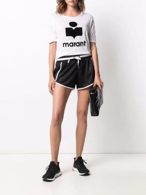 ISABEL MARANT ÉTOILE Isabel Marant Etoile Zewel T Shirt With Flocked Logo In Bianco