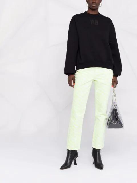 ALEXANDER WANG T T By Alexander Wang Puff Logo Sweatshirt In Black