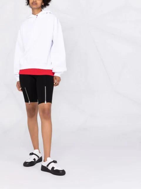 ALEXANDER WANG T Puff Logo Hoodie In White