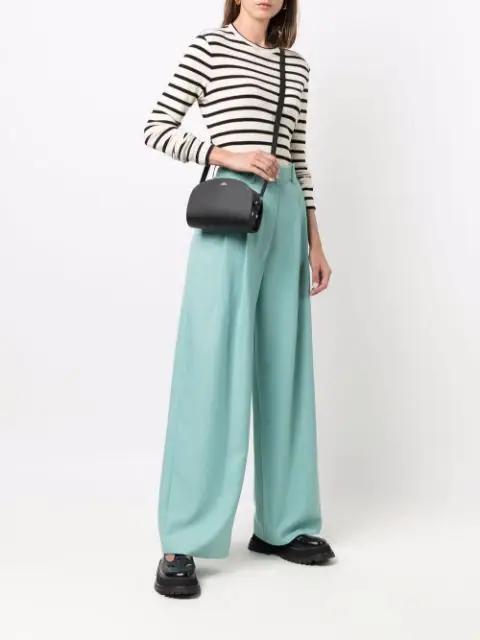 APC Stylish Black Leather Mini Crossbody Bag For Women