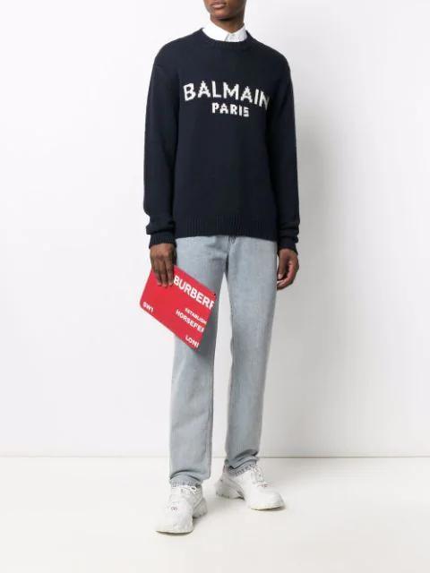 BALMAIN Round Neck Sweatshirt In Black