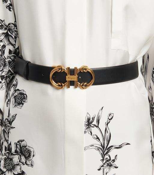 FERRAGAMO Zeri Bow-embellished Leather Point-toe Flats In Black