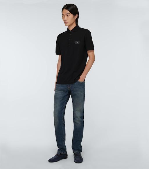 DOLCE & GABBANA Elegant Black Cotton Polo Shirt