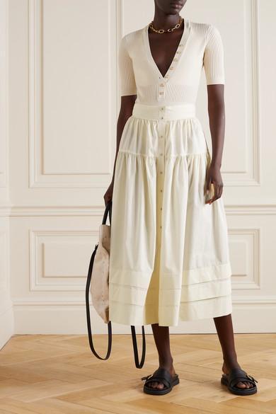 JACQUEMUS Yauco Buttoned Rib-knitted Bodysuit In Beige