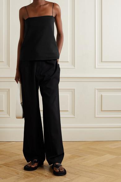 THE ROW Half Moon Shoulder Bag In Smooth Calfskin In White