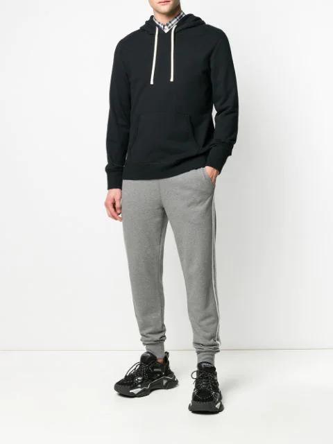 REIGNING CHAMP Midweight Terry Cotton Hoodie In Black