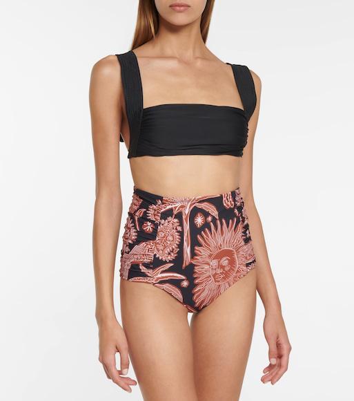 GIANVITO ROSSI Calypso Leather Thong Sandals In Black