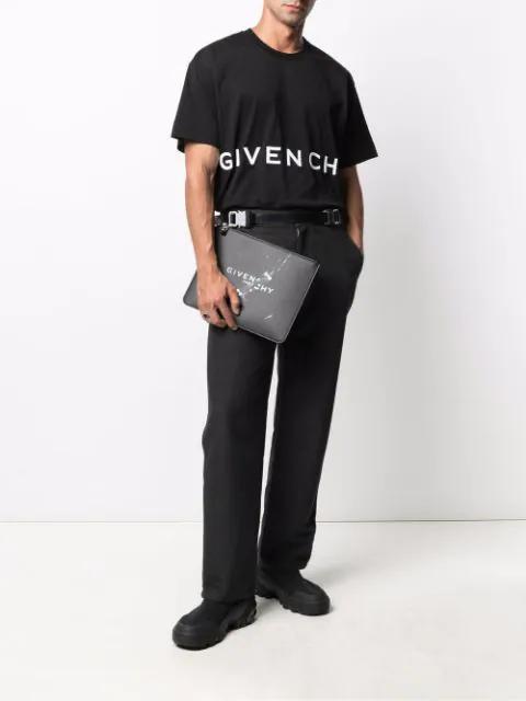 GIVENCHY 4g Logo Print T-shirt In Black