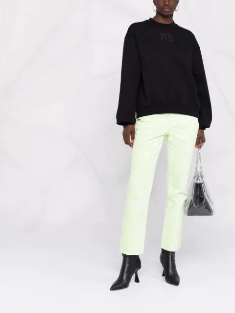 ALEXANDER WANG T T By Alexander Wang Puff Logo Sweatshirt In Black