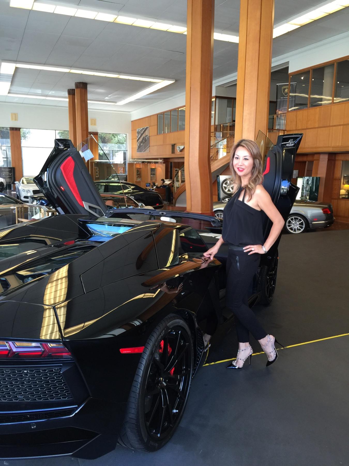 VALENTINO GARAVANI Valentino Rockstud Caged 100 Patent Pump In Black