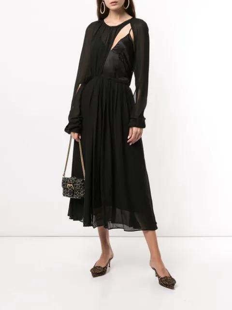 SAINT LAURENT Loulou 012 Leopard And Black Heart Sunglasses