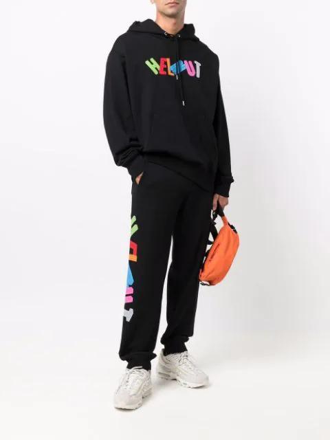 HELMUT LANG 3d Logo Track Pants In Black