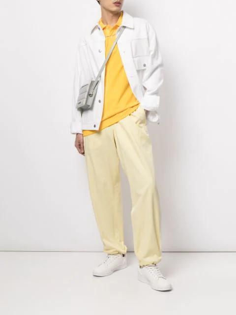 LACOSTE Classic Fit Short Sleeve Pique Polo Shirt In Light Yellow