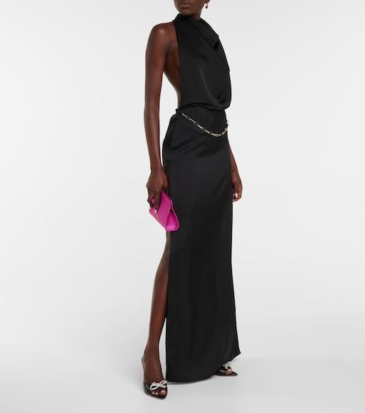 AMINA MUADDI Rosie 95mm Crystal-embellished Sandals In Black